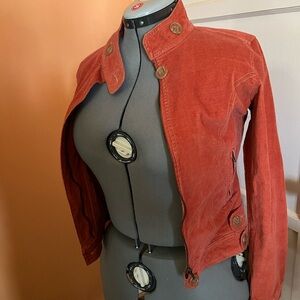 Women's Orange Corduroy Jacket